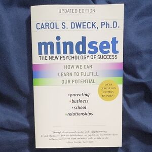 Mindset by Carol S. Dweck, Ph.D. — White Cover with Blue Title